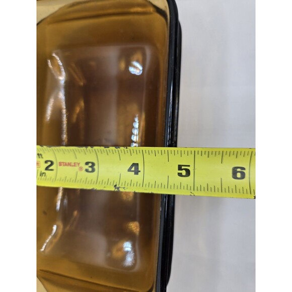 1 Anchor Hocking   Small Amber BAKING LOAF PAN BOWL  USA - Picture 5 of 9